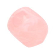 Perla barocca irregolare in resina traslucida 19x15 mm - Rosa chiaro marmorizzato x1|raw }}