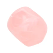 Perla barocca irregolare in resina traslucida 19x15 mm - Rosa chiaro marmorizzato x1