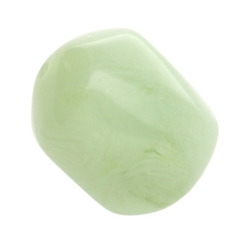 Perla barocca irregolare in resina traslucida 19x15 mm - Lichene marmorizzato x1