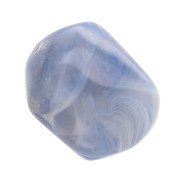 Perla barocca irregolare in resina traslucida 19x15 mm - Blu grigio marmorizzato x1|raw }}