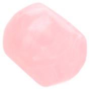 Perla barocca irregolare in resina traslucida 22x17 mm - Rosa chiaro marmorizzato x1