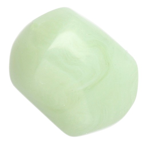 Perla barocca irregolare in resina traslucida 22x17 mm - Lichene marmorizzato x1