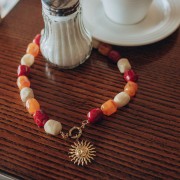 Perla barocca irregolare in resina opaca 22x17 mm - Nero x1