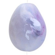 Perla di resina piatta irregolare opaca 25x20 mm - Grigio ghiacciaio marmorizzato x1