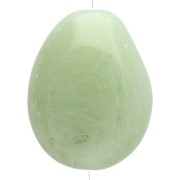 Perla piatta irregolare in resina traslucida 25x20 mm - Lichene marmorizzato x1