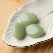 Perla piatta irregolare in resina traslucida 25x20 mm - Lichene marmorizzato x1