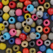 Tonde in legno mm. 4 Argentato x50