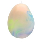 Perla piatta irregolare in resina opaca 22x17 mm - Perla marmorizzata multicolore x1|raw }}