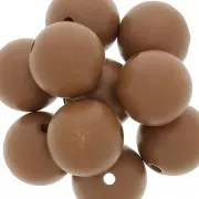 Perla tonda in legno mm. 20 Light Maroon x5