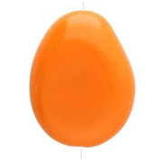Perlina piatta irregolare 22x17 mm in resina opaca - Arancione x1