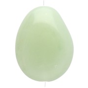 Perla piatta irregolare in resina traslucida 22x17 mm - Lichene marmorizzato x1