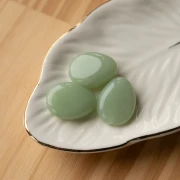 Perla piatta irregolare in resina traslucida 22x17 mm - Lichene marmorizzato x1