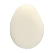 Perlina piatta irregolare 22x17 mm in resina opaca - Ecrù x1