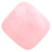 Perle tubolari in resina traslucida 16x14 mm - Rosa chiaro marmorizzato x4