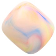 Perle tubolari in resina opaca 16x14 mm - Perla marmorizzata multicolore x4|raw }}