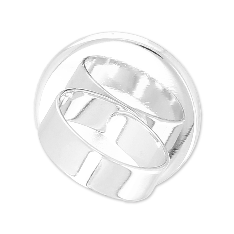 UNICRAFTALE 8 Ciondoli In Acciaio Inox 304 A Forma Di Anello - Aperti Sul Retro Per Resina E Fai Da Te, Lucidati A Mano, 30.5mm