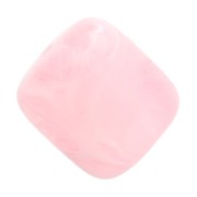 Perle tubolari in resina traslucida 12x11 mm - Rosa chiaro marmorizzato x6|raw }}