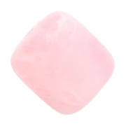 Perle tubolari in resina traslucida 12x11 mm - Rosa chiaro marmorizzato x6