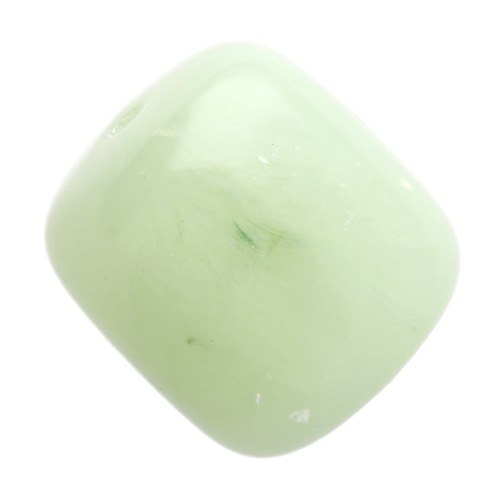 Perle tubolari in resina traslucida 12x11 mm - Lichene marmorizzato x6