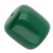 Perle tubolari in resina opaca 12x11 mm - Verde smeraldo x6