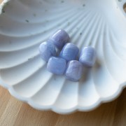 Perle tubolari in resina opaca 12x11 mm - Grigio ghiacciaio marmorizzato x6