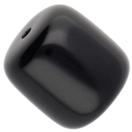 Perle tubolari in resina opaca 12x11 mm - Nero x6