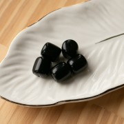 Perle tubolari in resina opaca 12x11 mm - Nero x6