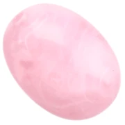 Perla in resina traslucida 21x15 mm - Rosa chiaro marmorizzato x1