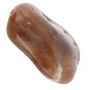 Perla piatta irregolare martellata 29x24 mm in resina opaca - Marrone marmorizzato - Crema x1