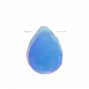 Goccia sfaccettata  6x9mm Aqua Calcedoine x1