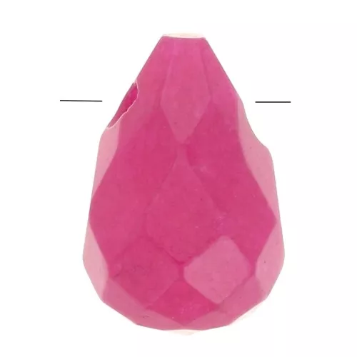 Goccia sfaccettata 6x9mm Fuchsia Agate x1