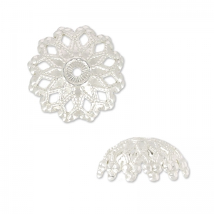 Coppette filigranate mm. 11 in Argento 925 x2