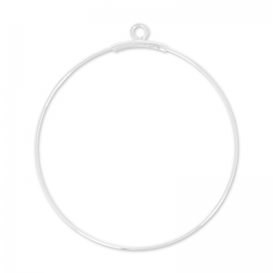 Intercalari a cerchio da decorare mm. 40 Argento 925 x2