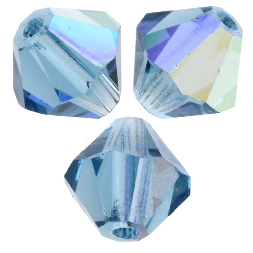 Perle Preciosa - Biconi 5 mm - Malibu Blue AB 2X x12