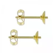 Orecchini  per perline semiforate 6 8 e 10 mm in Gold filled x2