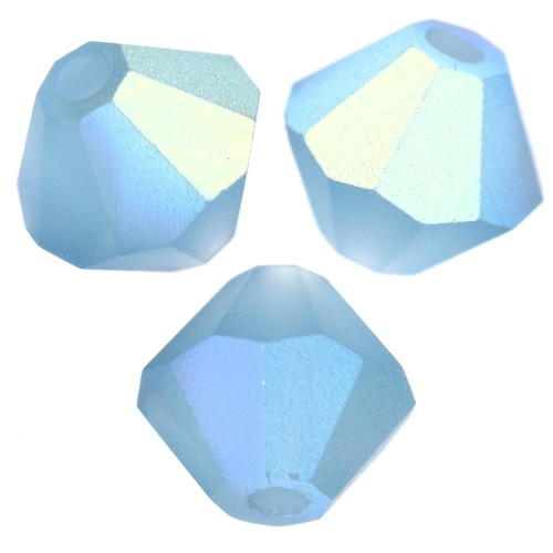 Preciosa perline rondelle 5 mm - Malibu Blue AB Matt x12