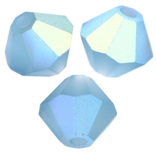 Preciosa perline rondelle 5 mm - Malibu Blue AB Matt x12