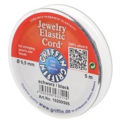 Cordone elastico Magic da 0,5 mm - Nero x5m