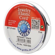 Cordone elastico magico da 1 mm - Nero x5m