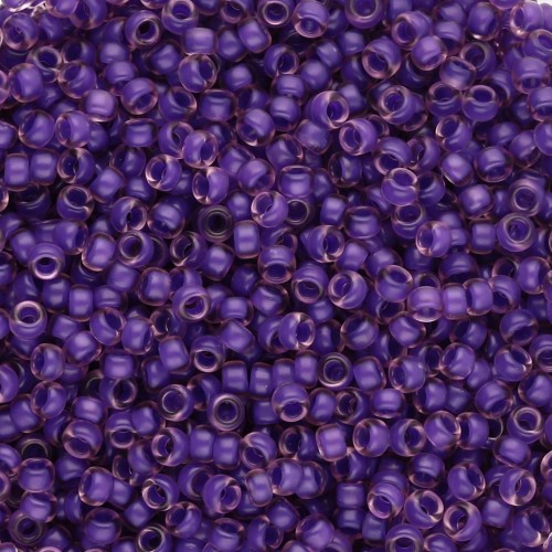 Rocaille Miyuki 11/0 1932 - SF Lilla scuro con ametista chiara x8g