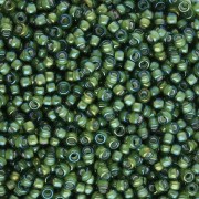 Rocaille Miyuki 11/0 3764 - Verde chartreuse morbido foderato di fantasia x8g