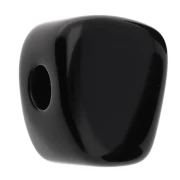 Nero - Perle cube irrégulier 15x13 mm en résine opaque - Noir x1 Perle cube irrégulier 15x13 mm en résine opaque - Noir x1