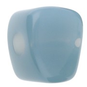 Perla cubica irregolare 15x13 mm in resina trasparente - Blu Celadon x1