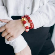 Perla cubica irregolare 15x13 mm in resina trasparente - Arancione x1