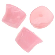 Perle irregolari in acrilico traslucido 16x20 mm - Rosa chiaro x4