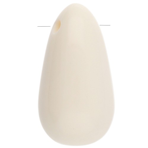 Pendente a pera in acrilico 33x18 mm - Bianco x1