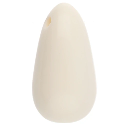 Pendente a pera in acrilico 33x18 mm - Bianco x1