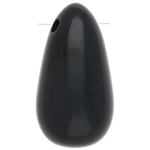Pendente a pera in acrilico 33x18 mm - Nero x1