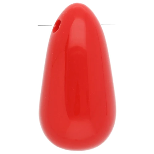 Pendente a pera in acrilico 33x18 mm - Rosso x1