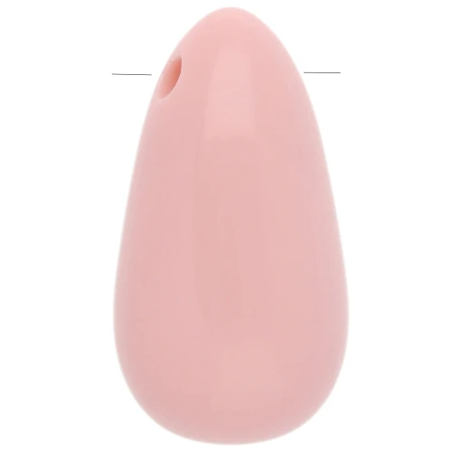Pendente a pera in acrilico 33x18 mm - Rosa chiaro x1